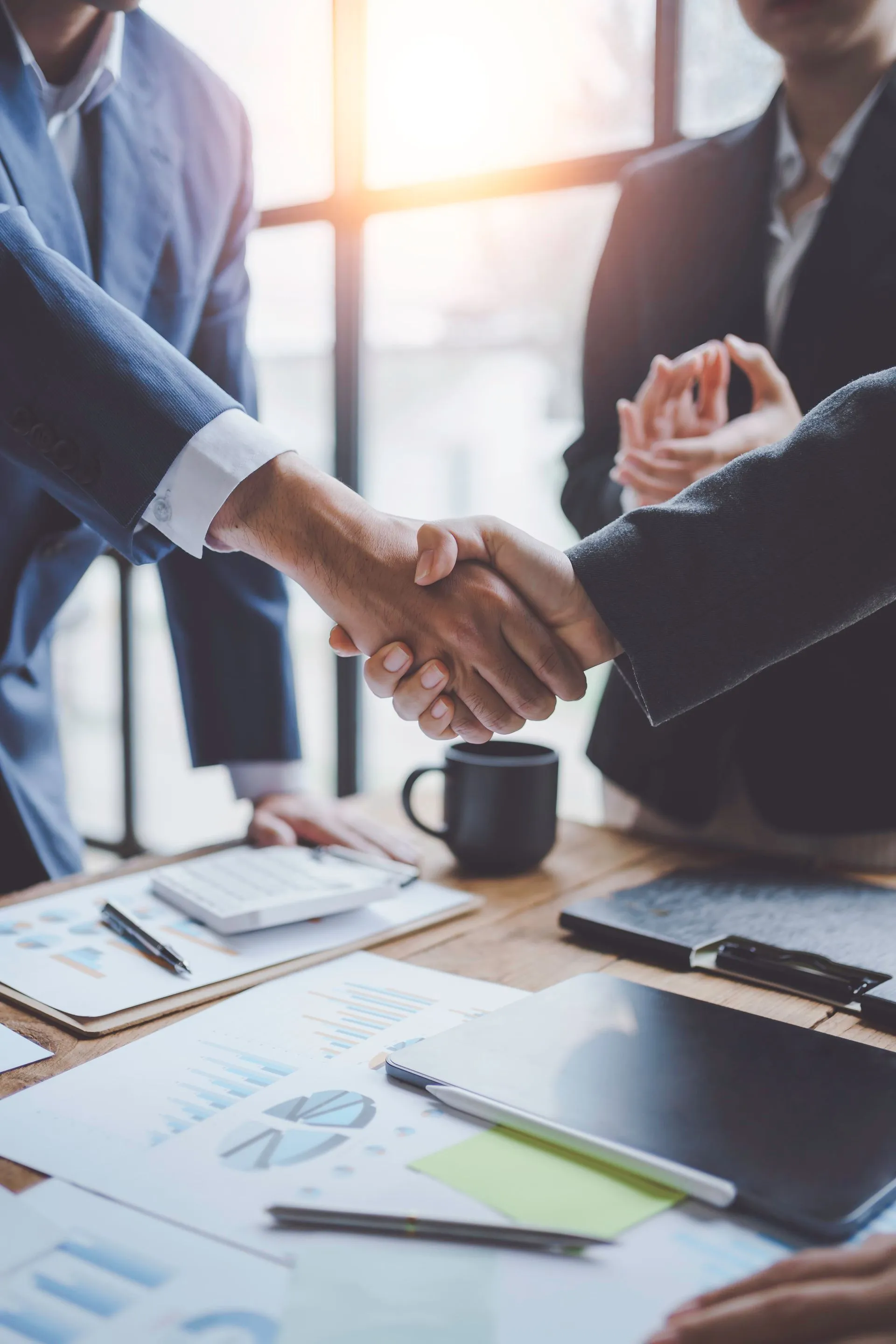 Business handshake partnership